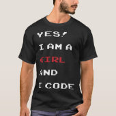 Funny I am a code girl Computer Programmer, develo Tシャツ (正面)