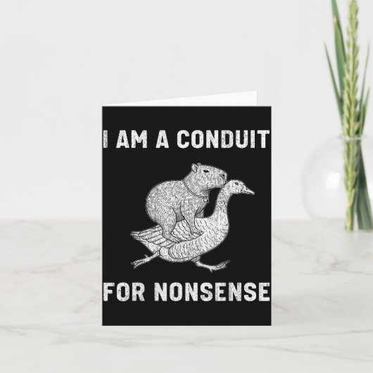 Funny I Am A Conduit For Nonsense Capybara Goose M カード (正面)