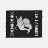 Funny I Am A Conduit For Nonsense Capybara Goose M フリースブランケット (正面(横))