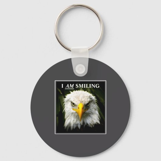 Funny I Am Smiling Mpy Eagle Photo  キーホルダー (正面)