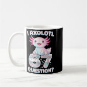 Funny I Axolotl 67 Questions Six Seven Axolotl Boy コーヒーマグカップ (左)