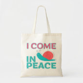 Funny "I com in peace" Funny Quote Matching Couple トートバッグ (正面)
