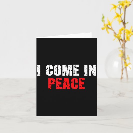 Funny I Come In Peace I’m Peace Matching Couple Lo カード (黄色い花)