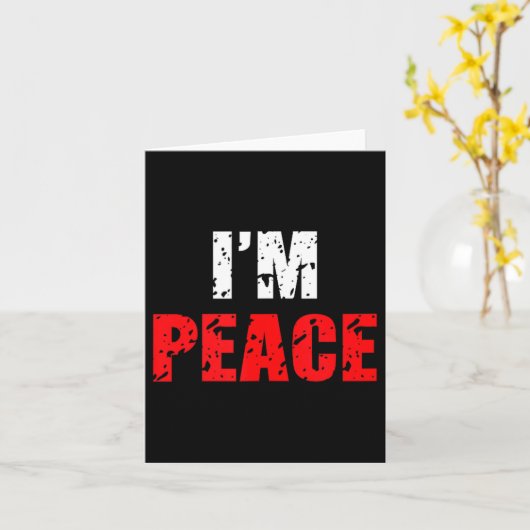 Funny I Come In Peace I’m Peace Matching Couple Lo カード (黄色い花)