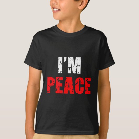 Funny I Come In Peace I’m Peace Matching Couple Lo Tシャツ (正面)