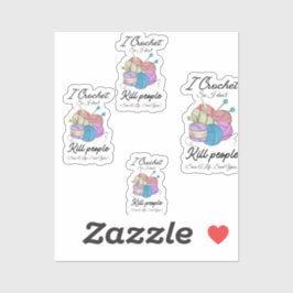 Funny I Crochet Save A Life Yarn Art シール