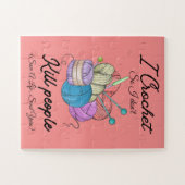 Funny I Crochet Save A Life Yarn Art ジグソーパズル (横)