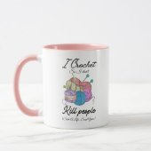 Funny I Crochet Save A Life Yarn Art マグカップ (左)