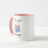 Funny I Crochet Save A Life Yarn Art マグカップ (正面左)