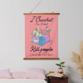 Funny I Crochet Save A Life Yarn Art 吊り下げ型タペストリー (寝室)