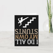 Funny I Do All My Own Stairs Stunts Ide Down カード (正面)