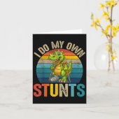 Funny I Do My Own Stunts Dinosaur Surgery Injured  カード (黄色い花)