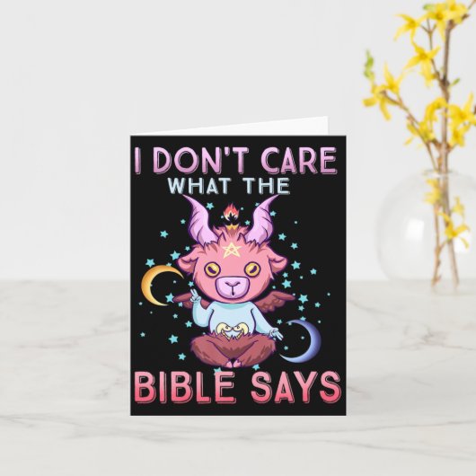 Funny I Dont Care What Bible Says  カード (黄色い花)