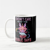 Funny I Dont Care What Bible Says コーヒーマグカップ (左)