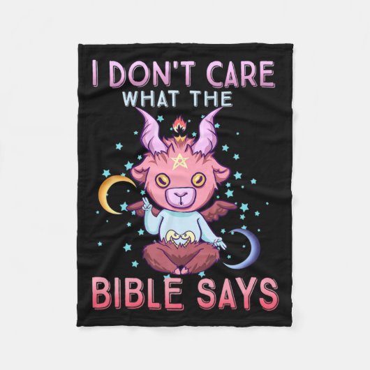Funny I Dont Care What Bible Says  フリースブランケット (正面)