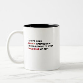 Funny I Don't Need Anger Management ツートーンマグカップ