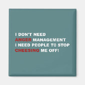 Funny I Don't Need Anger Management マグネット (正面)