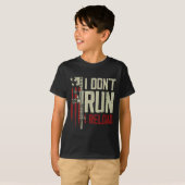 Funny I Don't Run I Reload Gun Rights American Fla Tシャツ (正面フル)
