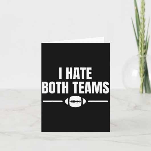 Funny I Hate Both Teams Football カード (正面)