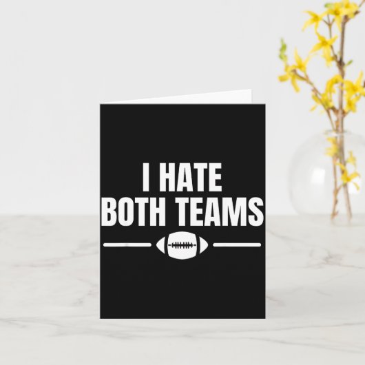 Funny I Hate Both Teams Football  カード (黄色い花)