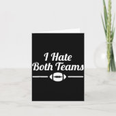 Funny I Hate Both Teams Football Small  カード (正面)