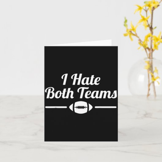 Funny I Hate Both Teams Football Small  カード (黄色い花)