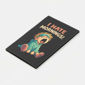 Funny I Hate Mornings Sleepy ポストイット (アングル)