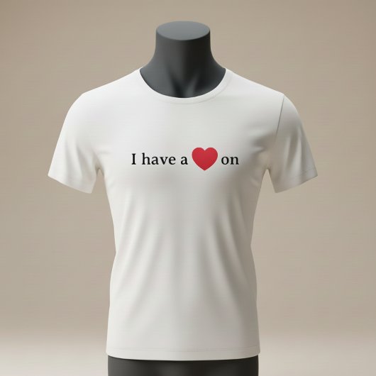 Funny “I Have a Heart On” Pun Tシャツ