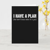 Funny I Have Plan Sarcastic Saying Procrastinator カード (黄色い花)
