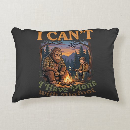 Funny I Have Plans With Bigfoot Camping & Hiking  アクセントクッション (正面)