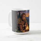 Funny I Have Plans With Bigfoot Camping & Hiking コーヒーマグカップ (正面左)
