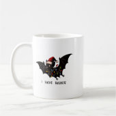 Funny I Have Rabies Christmas Bat Matching Holiday コーヒーマグカップ (左)
