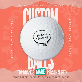 Funny "I Identify As A Boomerang" Slicer Gag Gift ゴルフボール