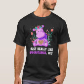 Funny I Just Really Like Hippopotamus Oki Animal H Tシャツ (正面)