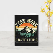 Funny I Like Hiking And Maybe 3 People Outdoorsy H カード (黄色い花)