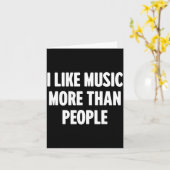 Funny I Like Music More Than People For Introverts カード (黄色い花)