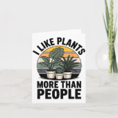 Funny I Like Plants More Than People Design  カード (正面)