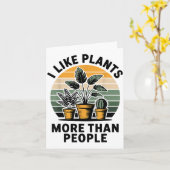 Funny I Like Plants More Than People Design  カード (黄色い花)