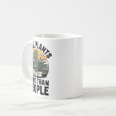 Funny I Like Plants More Than People Design  コーヒーマグカップ (正面左)