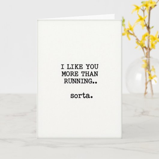 Funny I Like You More Than Running Card カード (黄色い花)