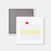 Funny I Love My Handsome Boyfriend Valentine  マグネット (正面/裏面)