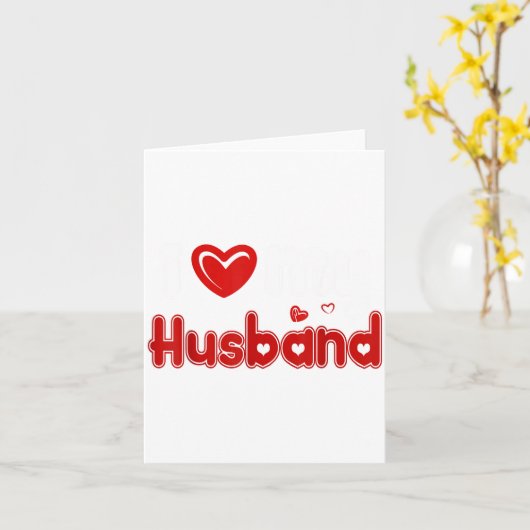 Funny I Love My Husband カード (黄色い花)
