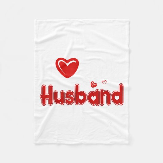 Funny I Love My Husband  フリースブランケット (正面)