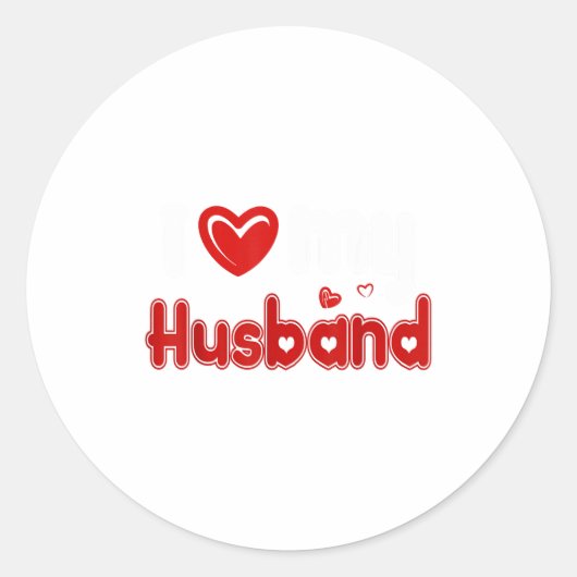 Funny I Love My Husband ラウンドシール (正面)