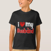 Funny I Love My Husband  Tシャツ (正面)