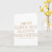 Funny I Love My Super Hot Beautiful Girlfriend Val カード (黄色い花)