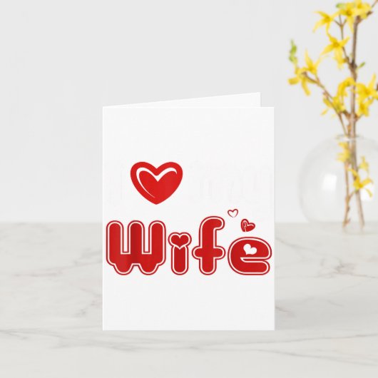 Funny I Love My Wife  カード (黄色い花)