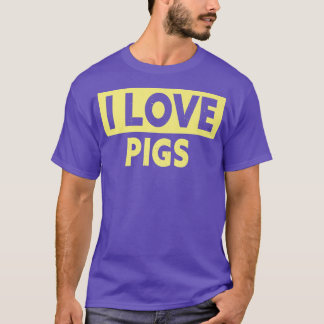 Funny I Love Pigs Premium Tシャツ
