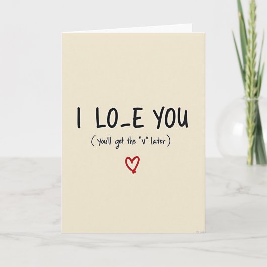 Funny I Love You V Later Card カード (正面)