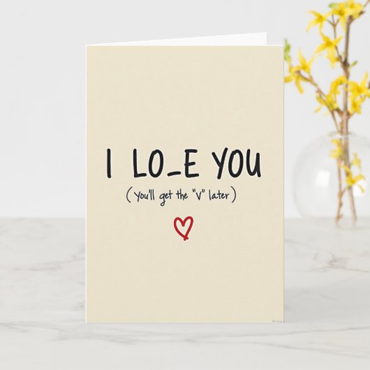 Funny I Love You V Later Card カード (黄色い花)